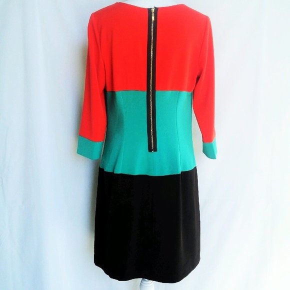 Size L,  Adore dress, orange/green/black - Picture 3 of 4